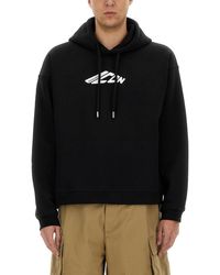 DSquared² - Cropped Sweatshirt With Bold Logo Print - Lyst