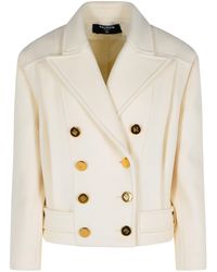 Balmain - Short 'Caban' Virgin Wool And Cashmere Jacket - Lyst