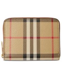 Burberry - Neutrals Wallets & Purses - Lyst