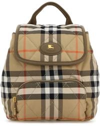 Burberry - Embroidered Canvas Mini Horseshoe Backpack - Lyst
