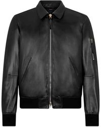 Tom Ford - Leather Bomber Jacket - Lyst