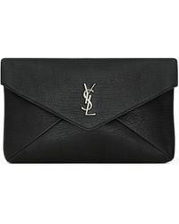Saint Laurent - Large Cassandre Envelope Clutch - Lyst