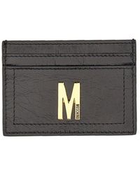 Moschino - Card Holder With Plaque - Lyst
