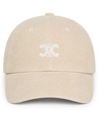 Celine - Triomphe Richelieu Corduroy Cap - Lyst