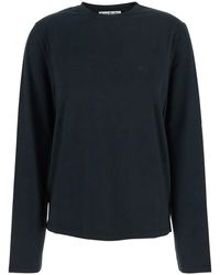 Acne Studios - Long-Sleeved T-Shirt With Tone-On-Tone Logo On The Front - Lyst
