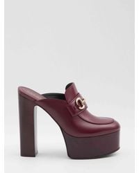 Gucci - Platform Mules With Horsebit - Lyst