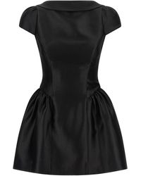 Self-Portrait - Self Portrait Taffetà Collared Mini' Dress - Lyst