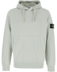 Stone Island - Hoodie With Drawstring Hood And Logo Patch On The Sleeve - Lyst