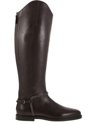 Brunello Cucinelli - Classic Leather Boot With Precious Spurs - Lyst