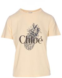 Chloé - Logo Baby Fit T-Shirt - Lyst