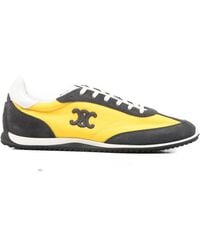 Celine - Racer Leather And Nylon Sneakers - Lyst