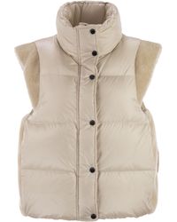 Peserico - Down Vest With Wing Sleeves - Lyst
