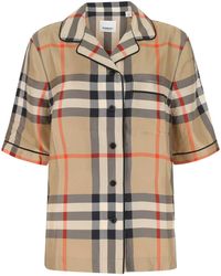 Burberry - Vintage Check Silk Pyjama Shirt - Lyst