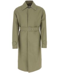 Jil Sander - Army Green Cotton Trench Coat - Lyst