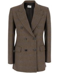 P.A.R.O.S.H. - Blazer Double-Breasted Viscose-Wool Blazers - Lyst