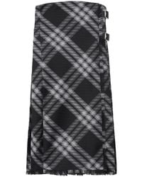 Burberry - Checked Wrap Minidress, Brand Size 8 (Us - Lyst