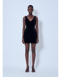 Sportmax - Sleeveless Velvet Mini Dress - Lyst