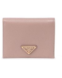 Prada - Small Saffiano Leather Wallet - Lyst