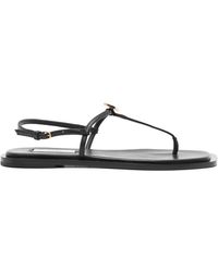 TOTEME - T-Strap Leather Sandals - Lyst