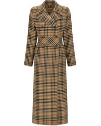 Valentino Garavani - Houndstooth Wool Coat Coats And Trench Coats - Lyst