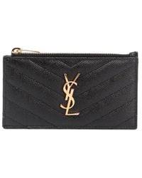 Saint Laurent - 'Cassandre Matelassã Fragments' Card Case - Lyst