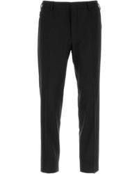 Prada - Black Stretch Wool Pant - Lyst
