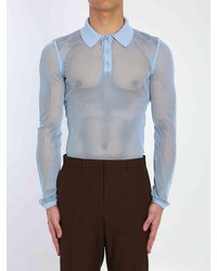 Gucci - Technical Mesh Polo Shirt - Lyst