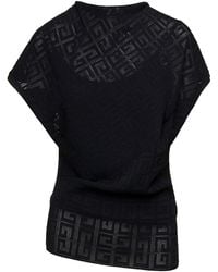 Givenchy - Top With Draped Neckline - Lyst