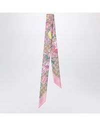 Gucci - Printed Silk Ribbon With Flora Motif - Lyst