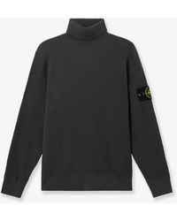 Stone Island - Certified Virgin Wool Turtleneck Sweater - Lyst