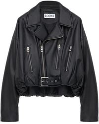Loewe - Lambskin Biker Jacket - Lyst