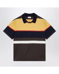 Versace - Color-Block Striped Cotton Polo T-Shirt - Lyst