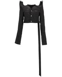 Rick Owens - Solid V Neck Jacket - Lyst