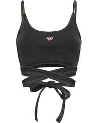 DIESEL - Denim-Effect T-Leya-Tail-R1 Top - Lyst