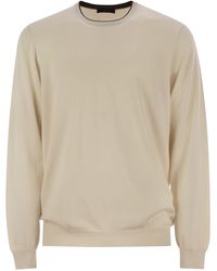 Fay - Cotton Crew Neck Jumper - Lyst