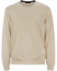 Fay - Cotton Crew Neck Jumper - Lyst