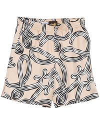 Loewe - Paula's Ibiza Printed Silk Shorts - Lyst