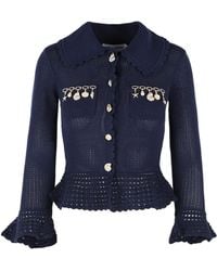 Self-Portrait - Viscose Blend Cardigan - Lyst