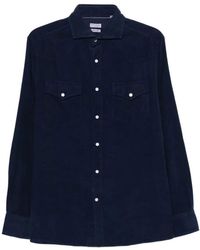 Brunello Cucinelli Easy Fit Corduroy Shirt in Natural for