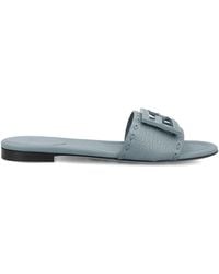 Fendi - Baguette Wide-Band Leather Slides - Lyst