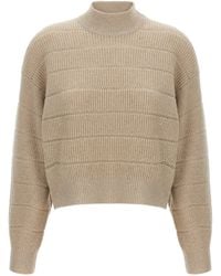 Brunello Cucinelli - 'Rustic Dazzling Net' Cropped Sweater - Lyst