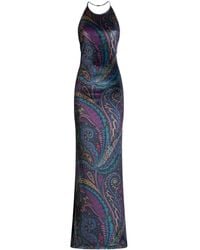 Etro - Long Dress With Paisley Print - Lyst