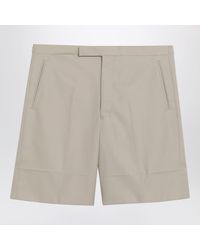 Prada - Sandcolored Cotton Bermuda Shorts - Lyst