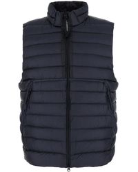 C.P. Company - Vest With Mock Neck And Logo Plaque On The Side - Lyst