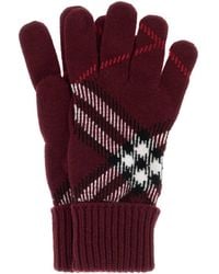 Burberry - Lg Core Check Gloves - Lyst