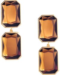 Self-Portrait - Self Portrait Amber Tiered Earrings - Lyst