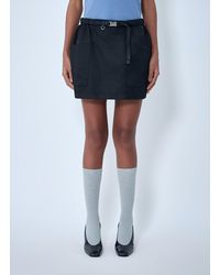 Prada - Re-Nylon Belted Mini Skirt - Lyst