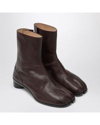 Maison Margiela - Leather Tabi Ankle Boots - Lyst
