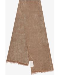 Brunello Cucinelli - Lurex Linen Scarf - Lyst