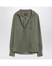 Gucci - Gg Silk Jacquard Shirt - Lyst